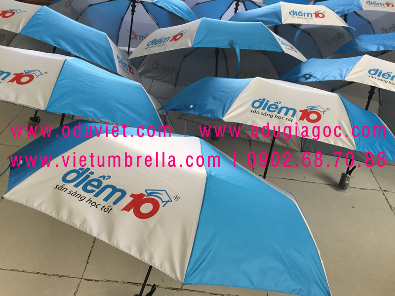 xưởng sản xuất ô dù cầm tay in logo quảng cáo
